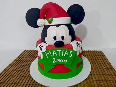 Bolo natal do Mickey mini