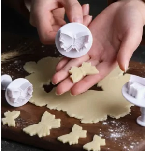 Ejetor Cortador De Borboletas Biscuit Pasta Americana 3 Pçs-