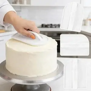 Espátula Bolo Isamar Alisador Retangular PVC Pasta Americana