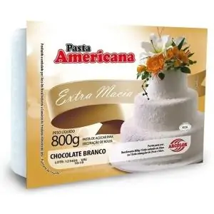 Kit 3 Pasta Americana Chocolate Branco Arcolor 800gr