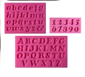 Molde Silicone Letras E Números Moldes Dura-flex