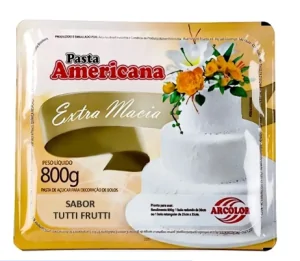 Pasta Americana Branca Sabor Tutti-frutti 800g - Arcolor