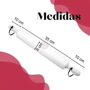 Rolo Para Massas 35 Cm Pesado Maciço Articulado Profissional