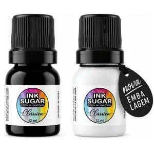 Tinta Comestível Ink Sugar - Kit 2 (preta E Branca)