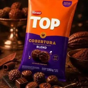 Top Cobertura Fracionada Chocolate Blend Gotas 2,05kg - Harald